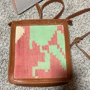 Will Leather Goods Leather and Tapestry Women's Backpack